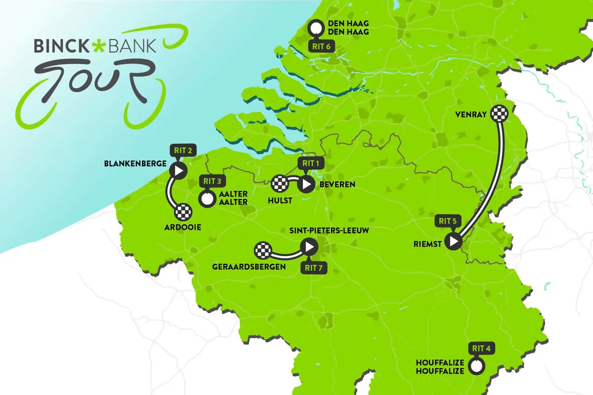 BinckBank Tour 2019 route map