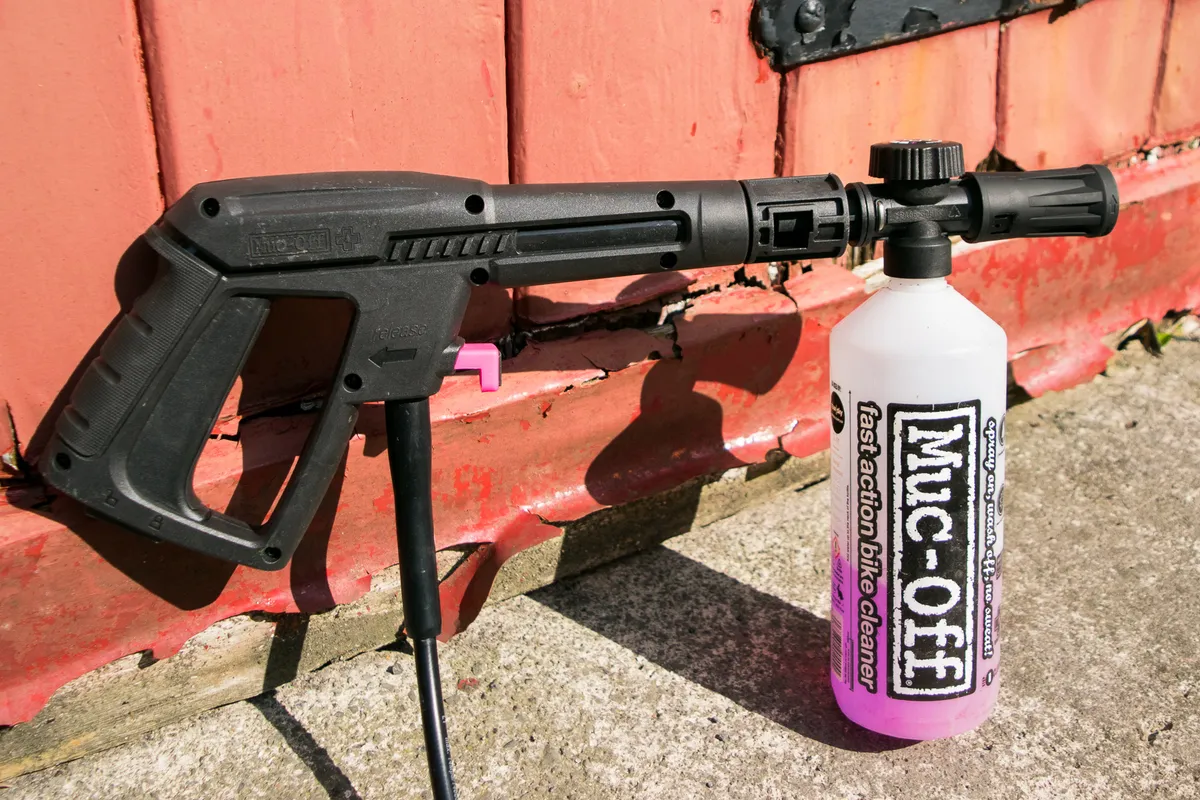 Muc-Off branded bicycle-specific electric pressure washer