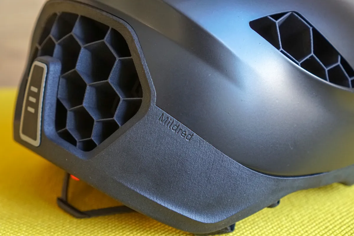 Hexr 3D printed helmet honeycomb detail