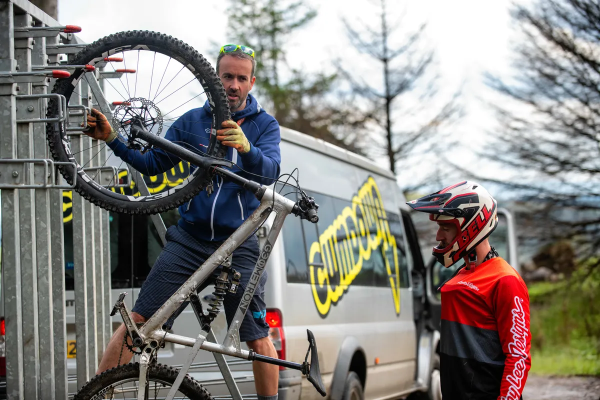 Cwmdown mountain bike uplift service operated at Cwmcarn forest