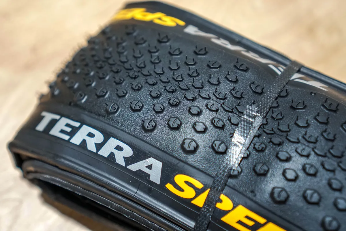 Continental Terra Speed tyre tread close up