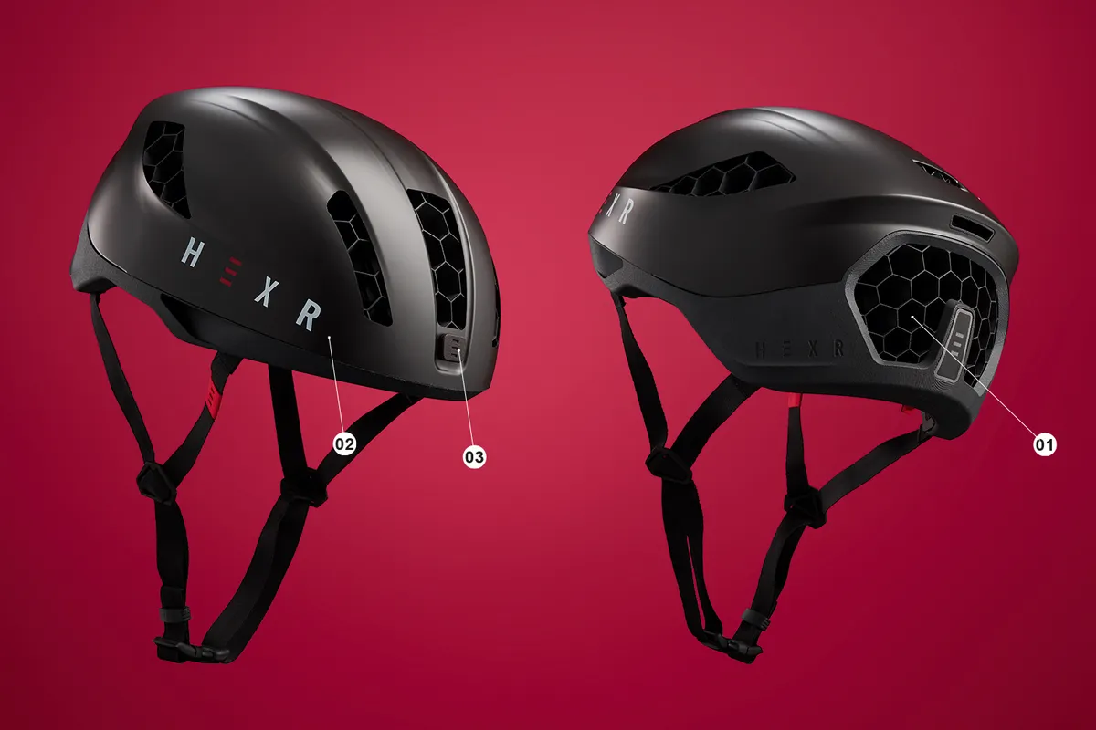 Hexr's 3D printed, custom designed road cycling helmet