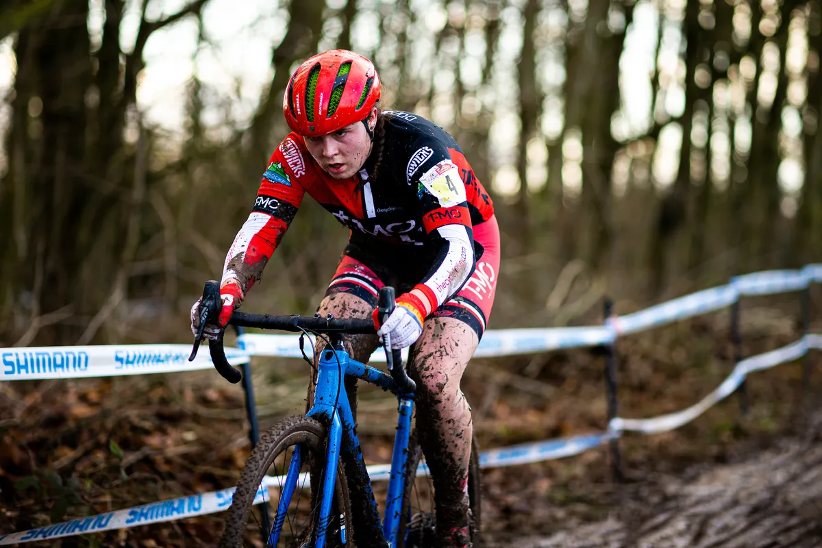 Harriet Harnden at the 2020 British National Cyclo-cross Championships
