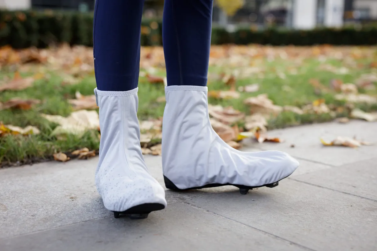 Baggy silver overshoes