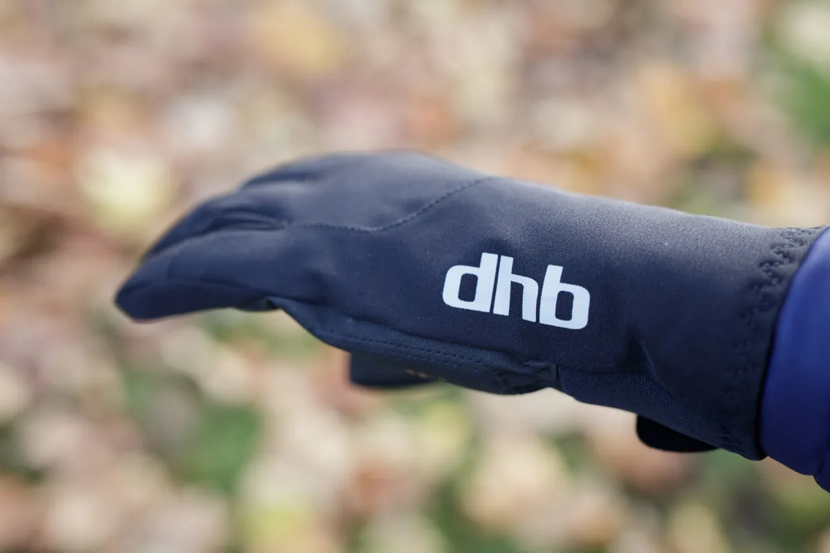 dhb logo on side of glove