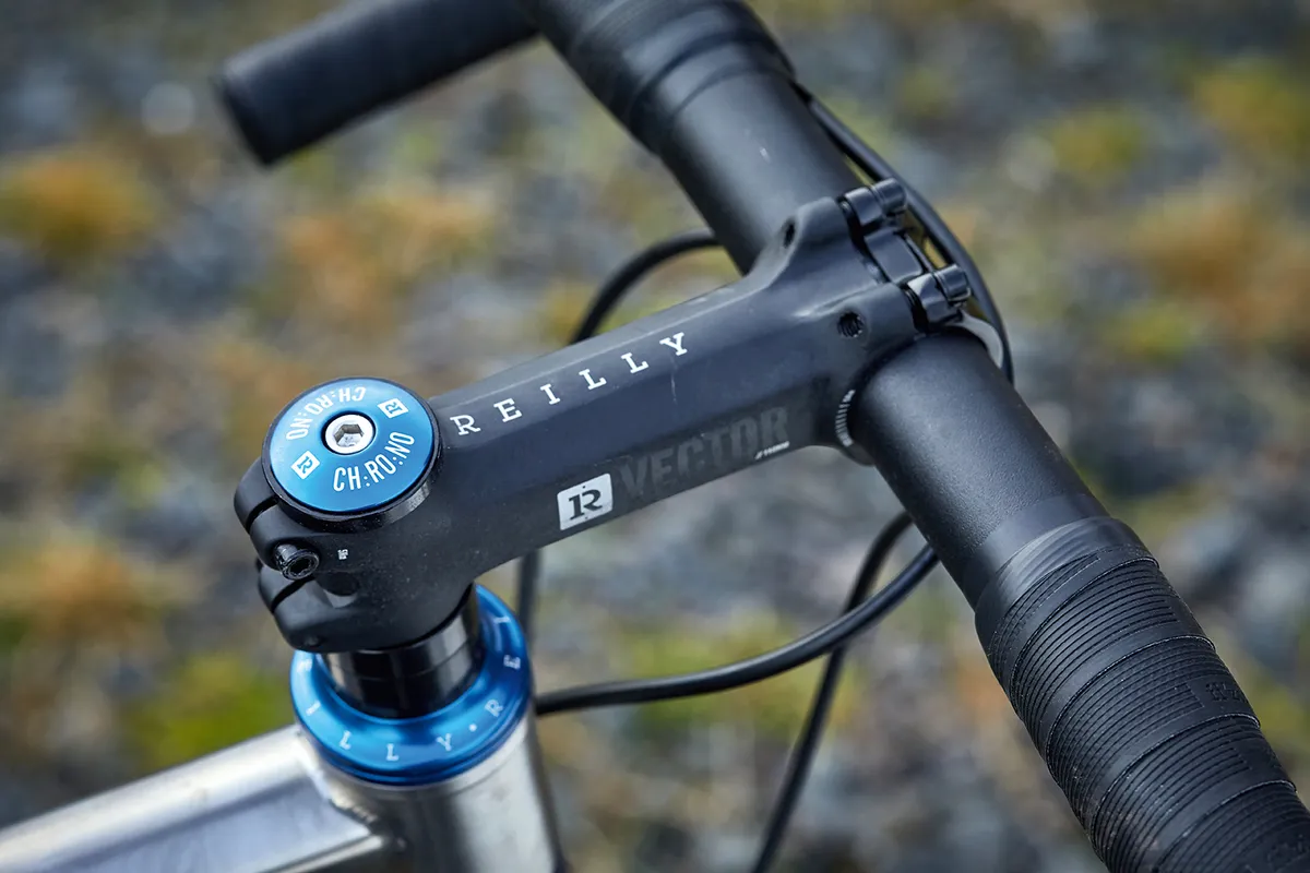 Reilly’s own stem and post with Ritchey EvoMax Comp bar