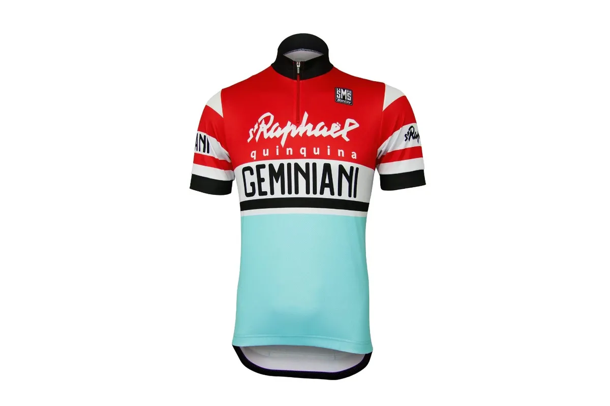 Santini St Raphael Geminiani Quinquina Short Sleeve Retro Cycling Jersey