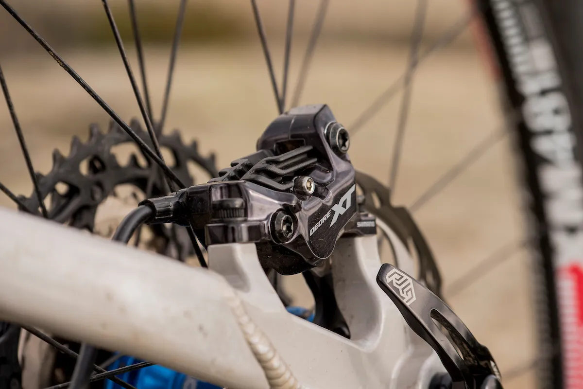 Shimano XT brakes on the Bird Aether 7