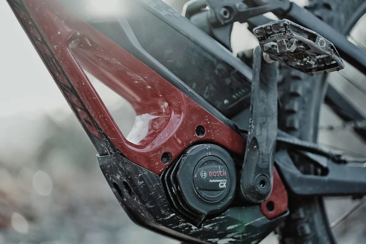 Bosch's latest Performance CX motor on the Overvolt GLP2 full suspension mountain ebike