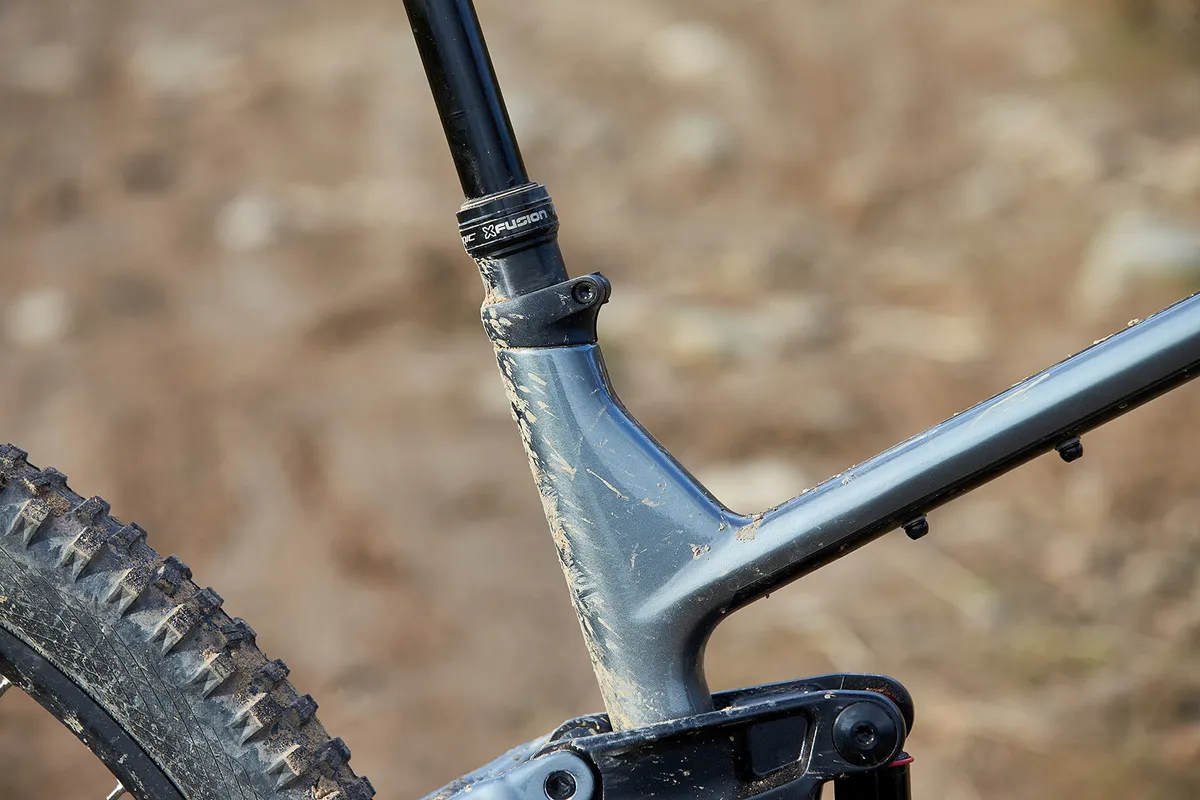 Rear of the Norco Optic C3 full suspension mountain bike