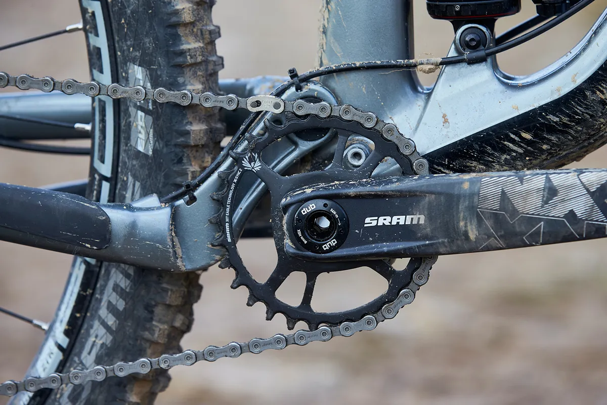 SRAM NX Eagle cranks on the Norco Optic C3 full suspension mountain bike