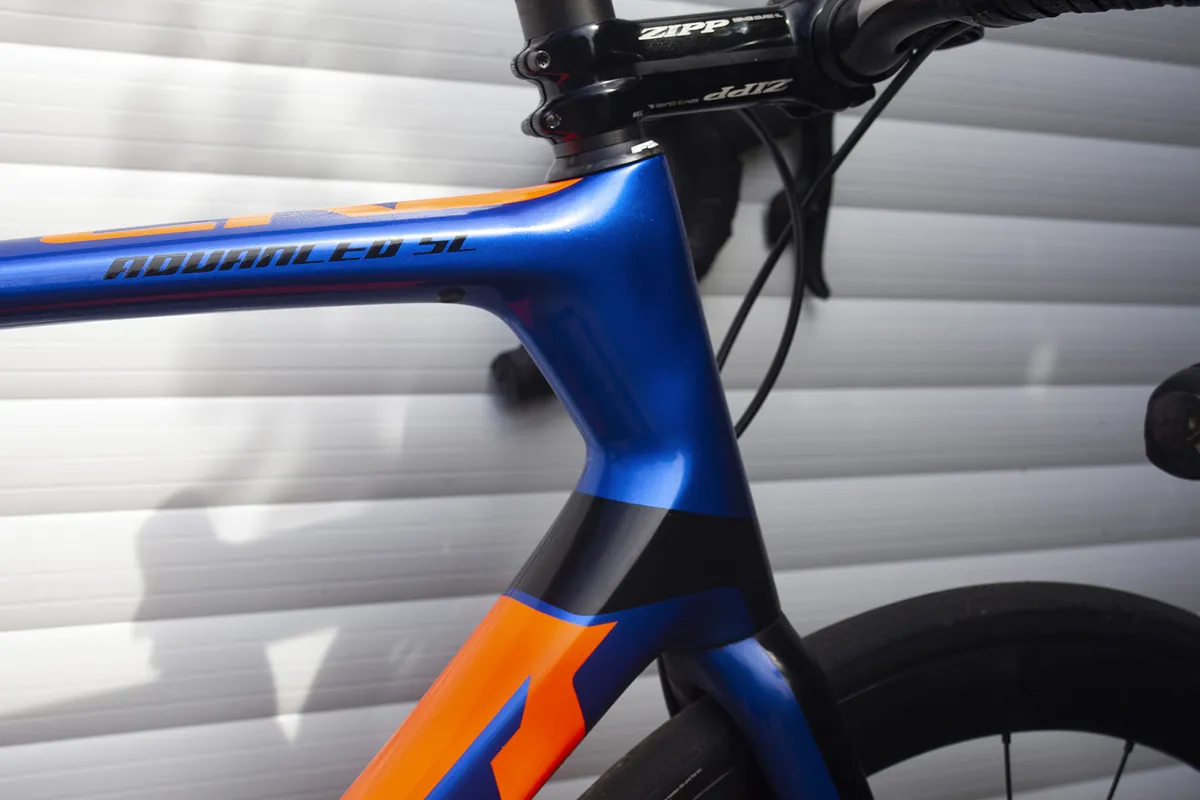 Headtube on the 2020 version of the Giant TCR Advanced SL