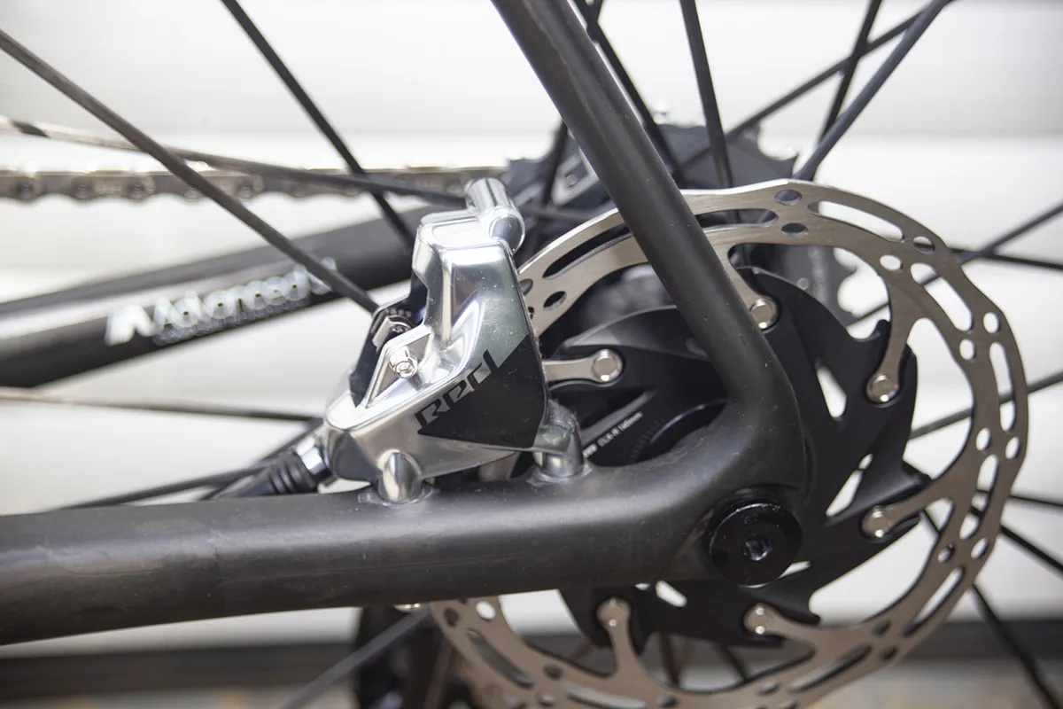 Rear disc brake mount on the 2021 version of the Giant TCR Advanced SL