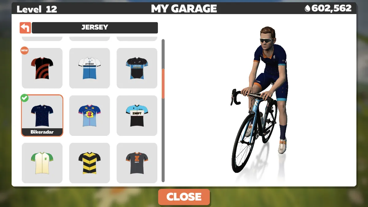 Zwift Garage BikeRadar kit