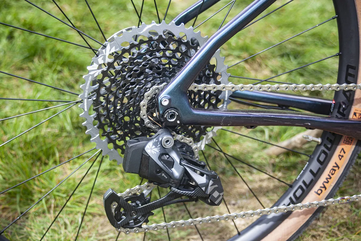 SRAM Eagle X01 mech and cassette on Cannondale Topstone road bike