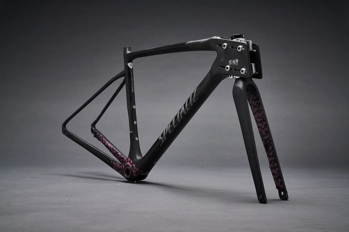 Specialized Diverge gravel bike test frame with adjustable head angle