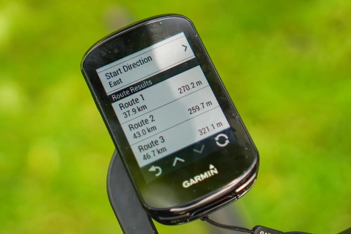 Garmin Edge 830 GPS bike computer on-device route creation