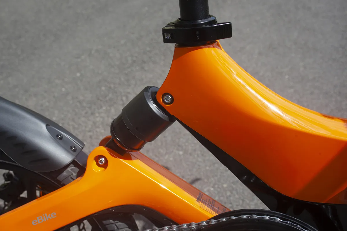 The MiRiDER One ebike has a rear airshock suspension