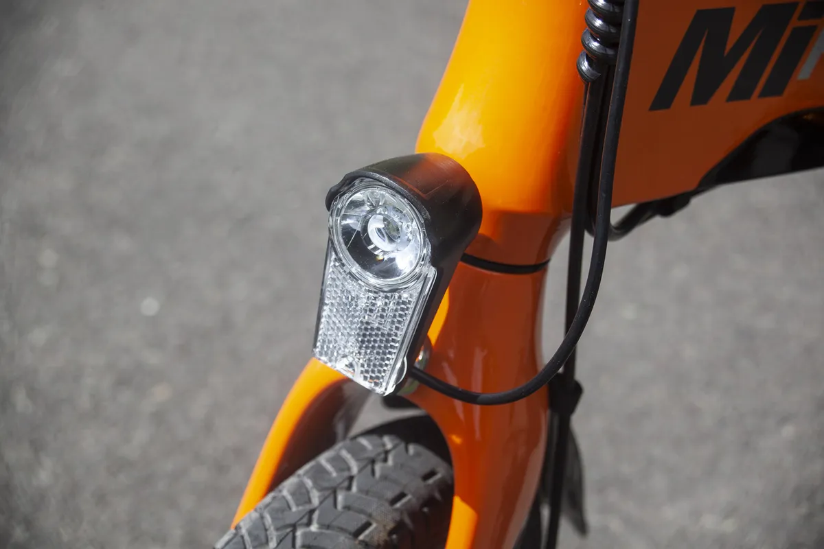 The MiRiDER One ebike come with an integrated front light