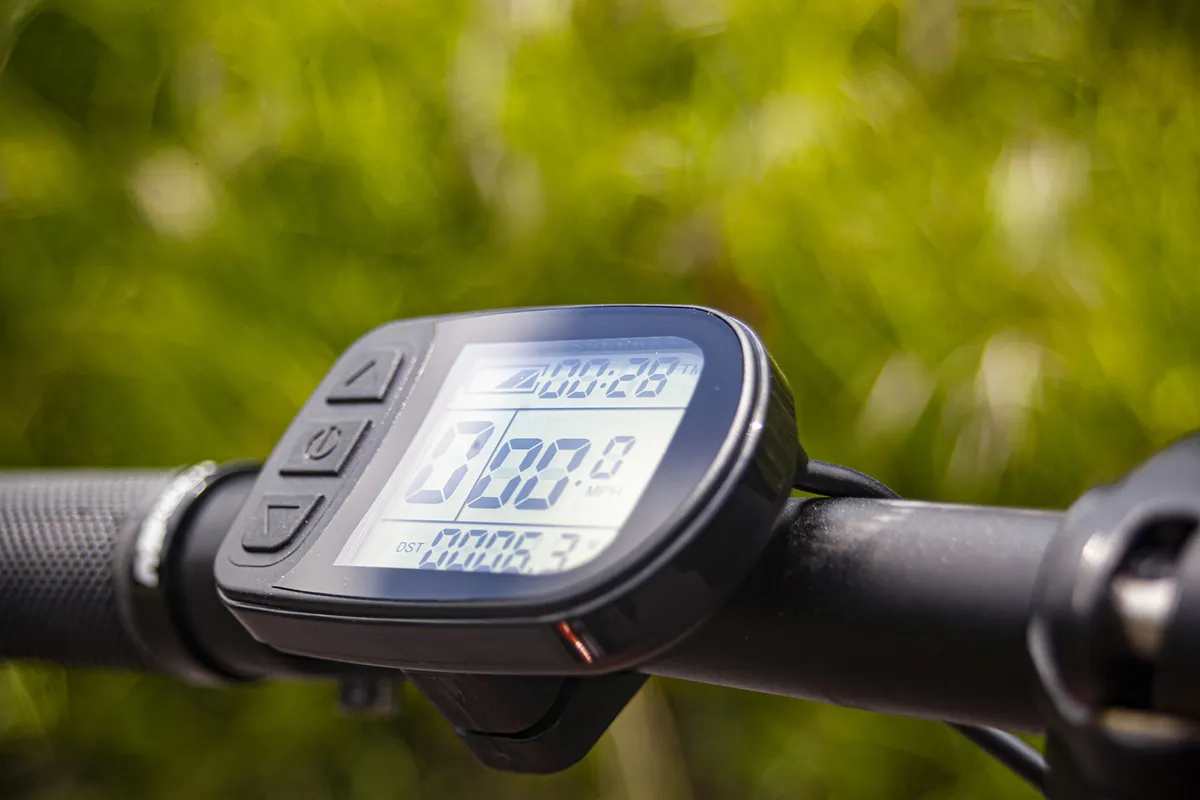 The MiRiDER One ebike has a bar mounted LCD display