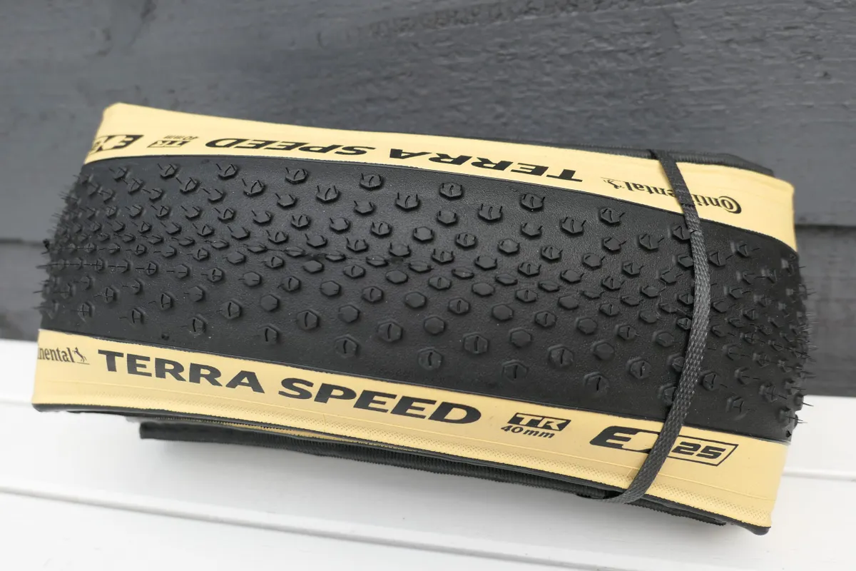 Continental Terra Speed tan wall gravel tyres