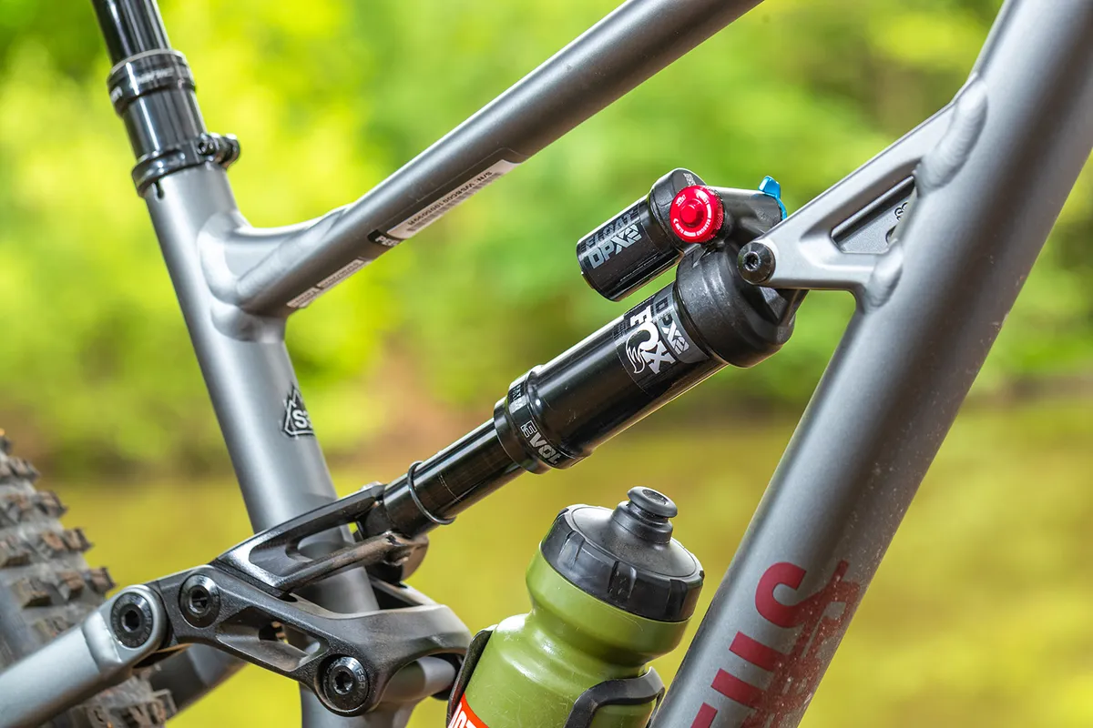 Fox DPX2 Performance shock on a full-suspension mountain bike