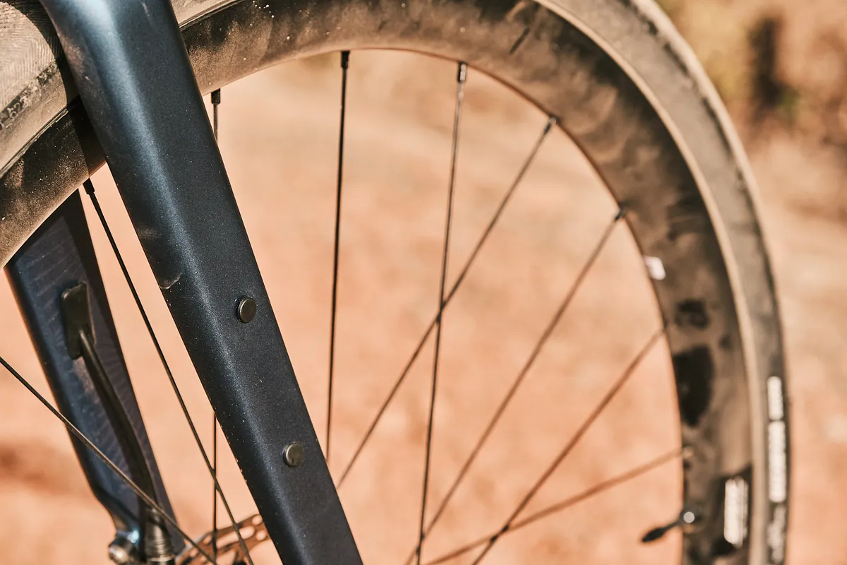 The frame of the Liv Devote Advanced Pro women's gravel bike has plenty of mounts