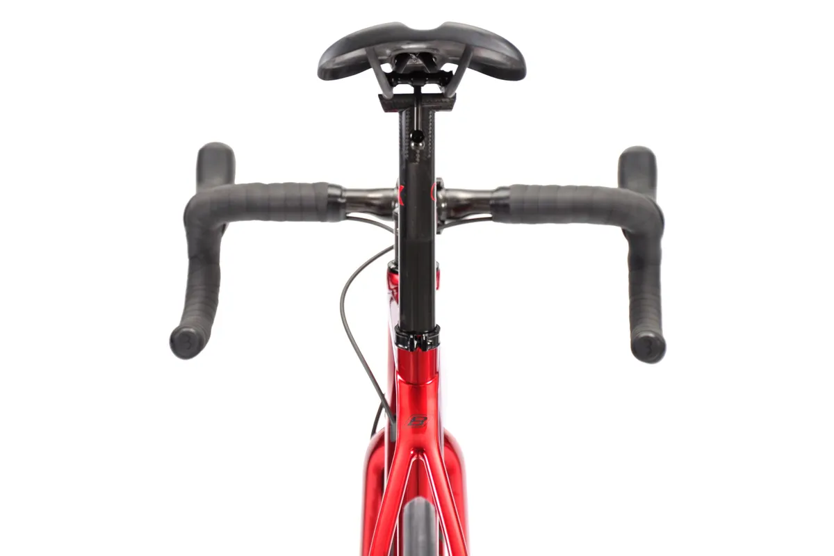Rear view of seatpost and saddle