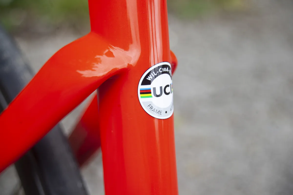 Wilier Cento10 SL Ultegra Di2 seat tube and UCI sticker