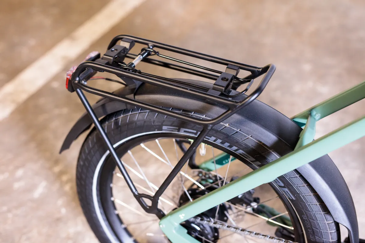 Rear rack with light mounted