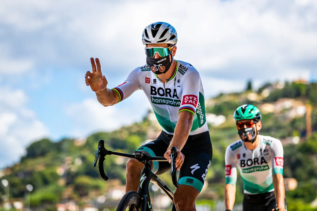 Picture by Alex Whitehead/SWpix.com - 31/08/2020 - Cycling - 2020 Tour de France - Stage 3: Nice to Sisteron - Peter Sagan of BoraHansgrohe at the start.