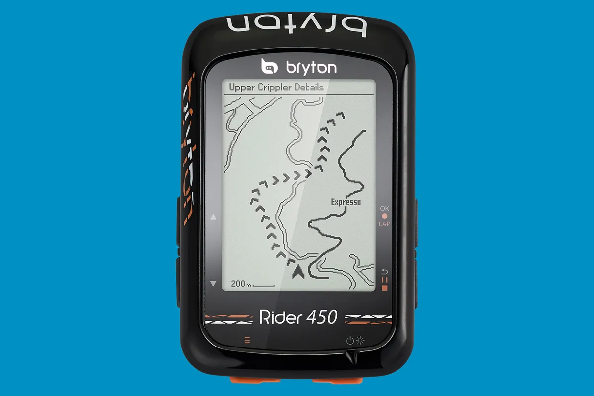 Bryton Rider 450 cycling GPS device for road cycling and mountain biking