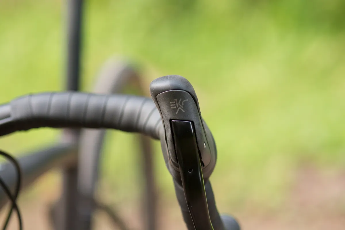 Subtle logo on front of lever body