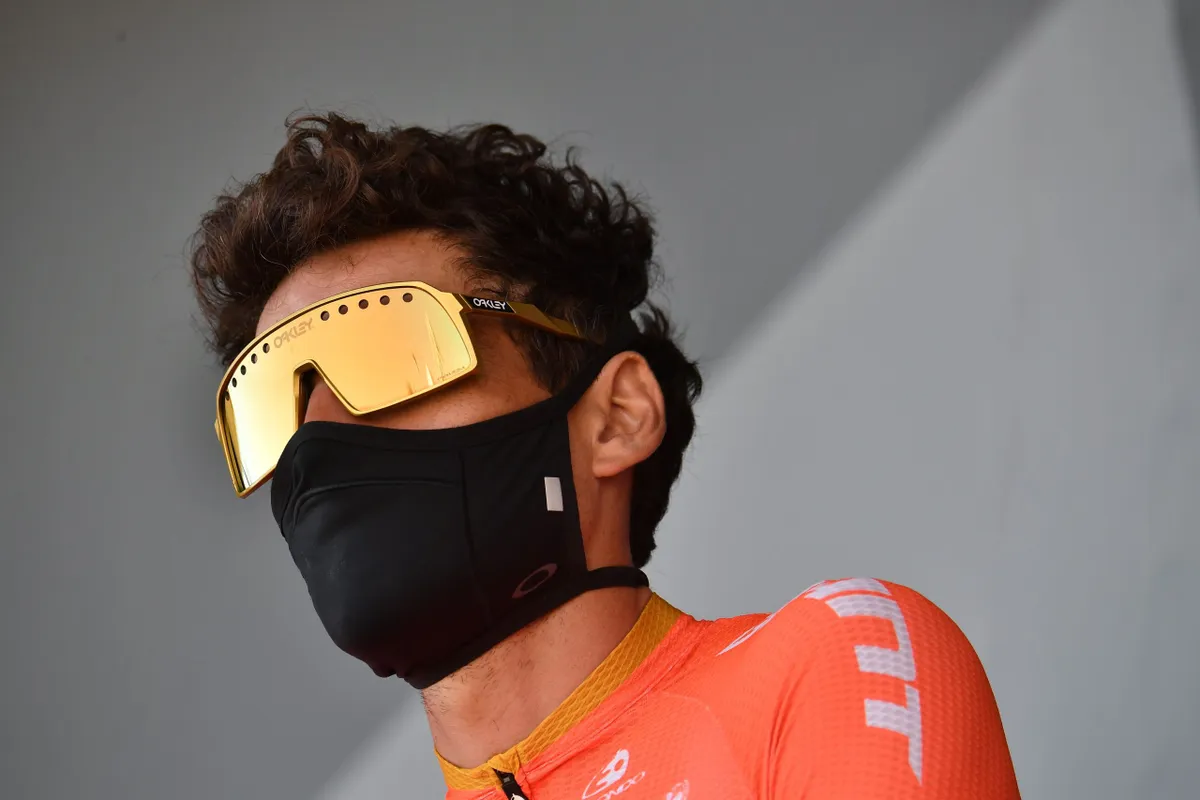 Team CCC rider Belgium's Greg Van Avermaet arrives to attend the start of the 6th stage of the 107th edition of the Tour de France cycling race, 191 km between Le Teil and Mont Aigoual, on September 3, 2020. (Photo by Marco Bertorello / various sources / AFP) (Photo by MARCO BERTORELLO/AFP via Getty Images)