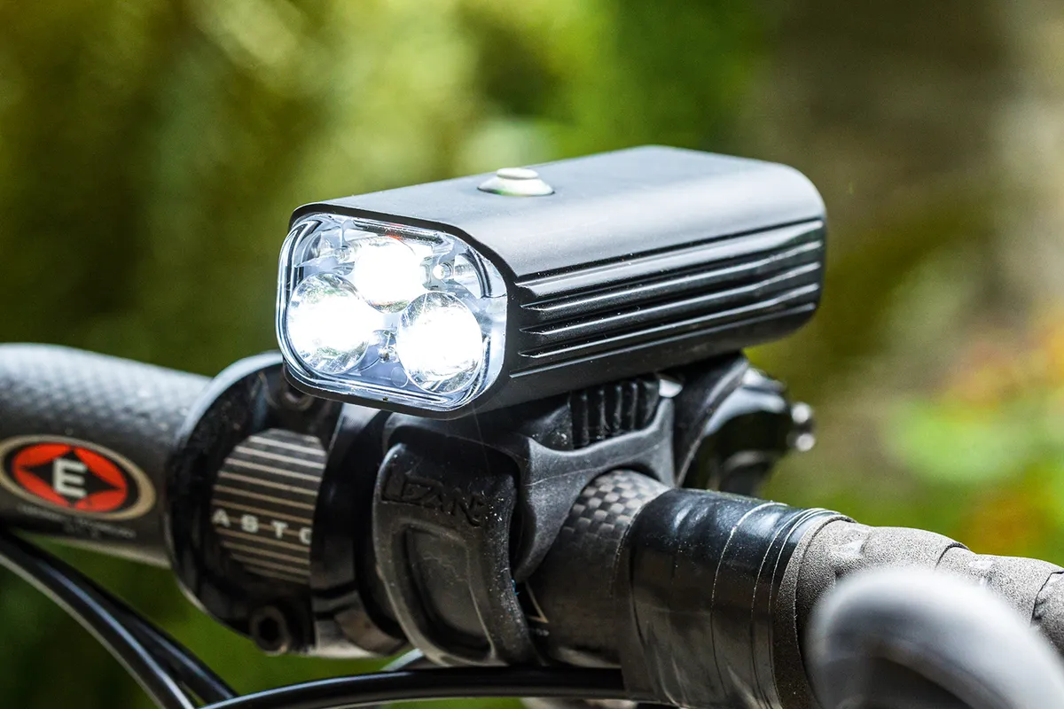 Angled view of the Lezyne Macro Drive 1300XXL front light
