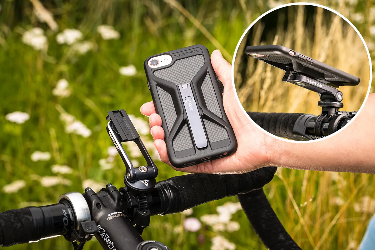 Bike lights kit and mobile phone holder for handlebars