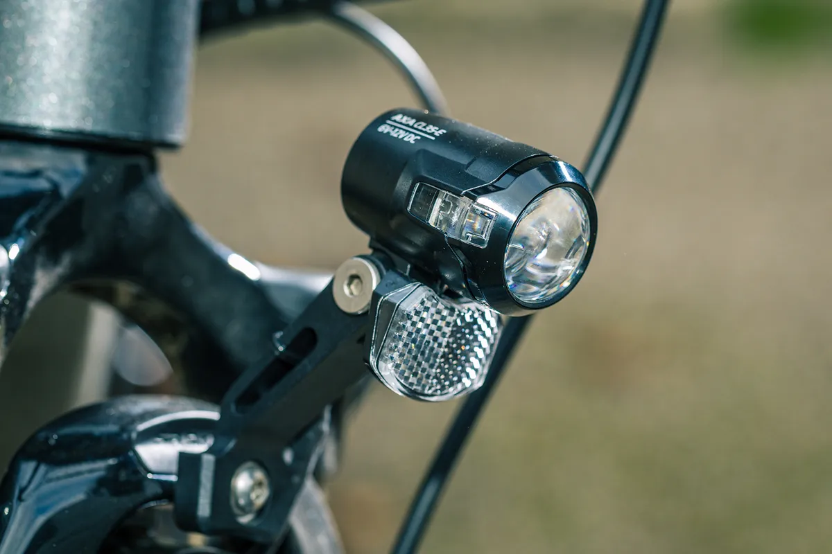 The Raleigh Motus Tour ebike comes with a front light