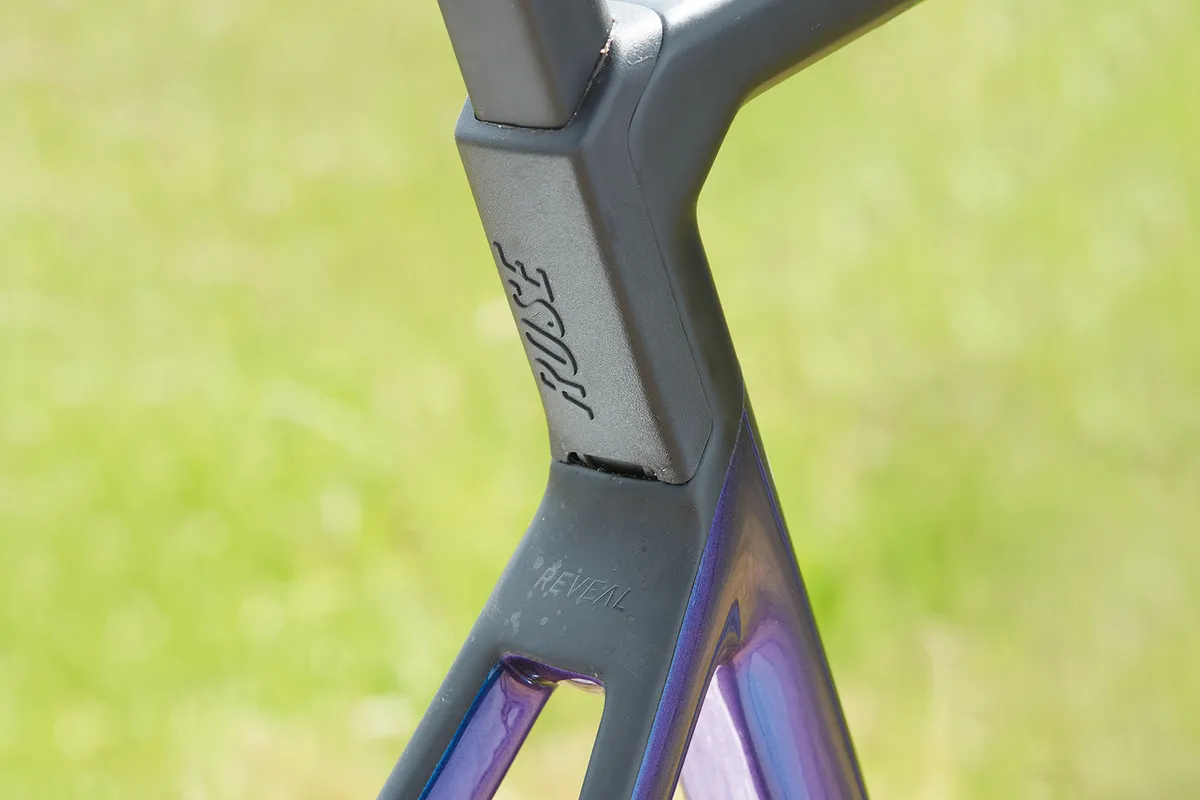 The seatpost clamp is integrated into the join with the stays
