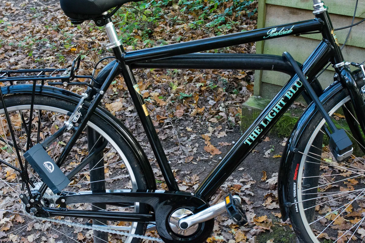 Bike locked with two Squire D-locks