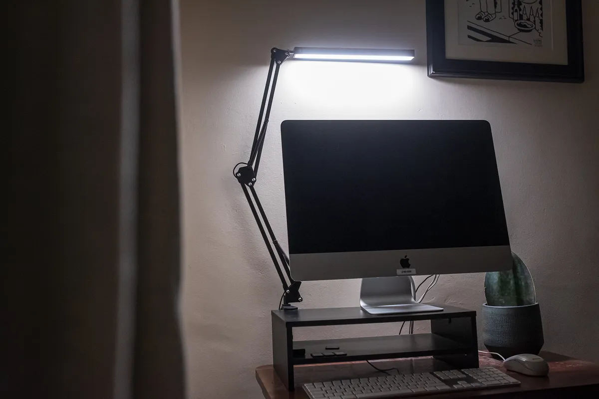 Amazon adjustable LED lamp in home office