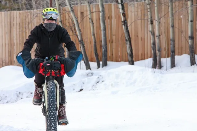 Emily Chappell - fat bike at YWP - Jan 2015 - Jake Paleczny