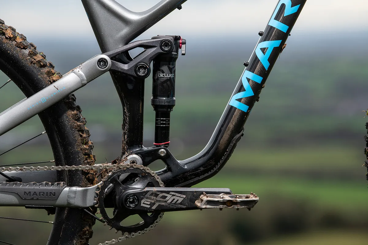 The geometry has been tweaked, but Marin's MultiTrac suspension platform still takes care of the hits