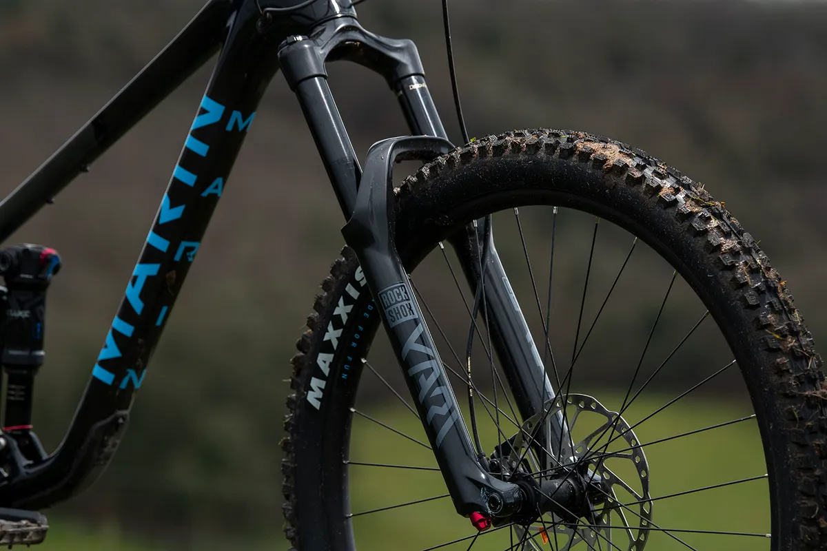 The forks used in the Marin Alpine Trail range of full suspension mountain bikes have travel of 160mm