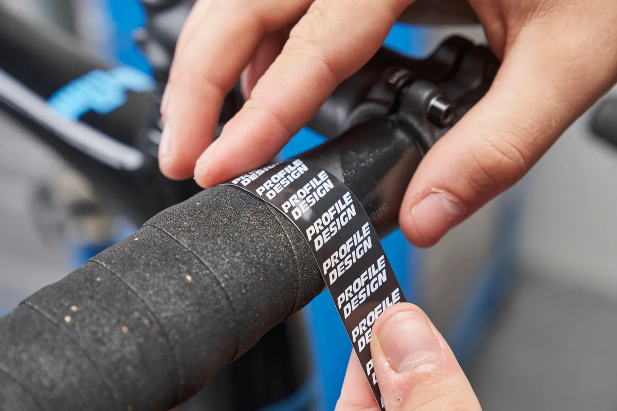 Electrical tape securing bar tape