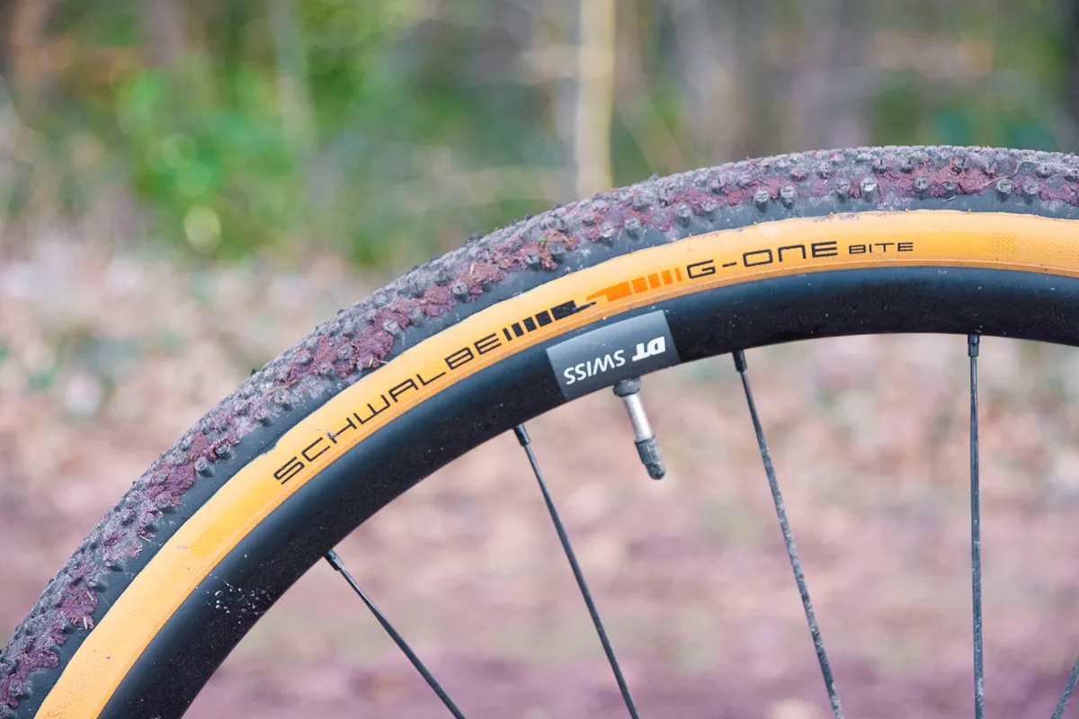 Schwalbe G-One Bite 40mm tubeless tyres on DT Swiss wheels