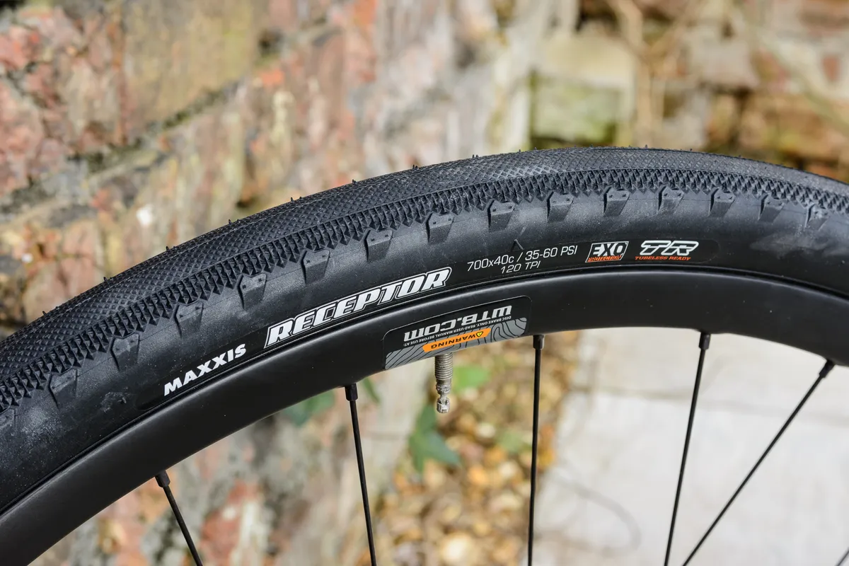 Maxxis Receptor 40mm wide gravel semi slick tyres