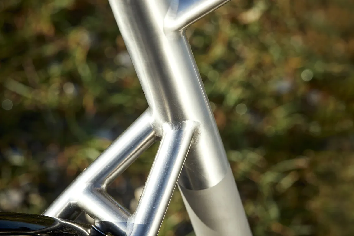 The titanium frame is finished to a very high standard on the Ribble Endurance Ti road bike