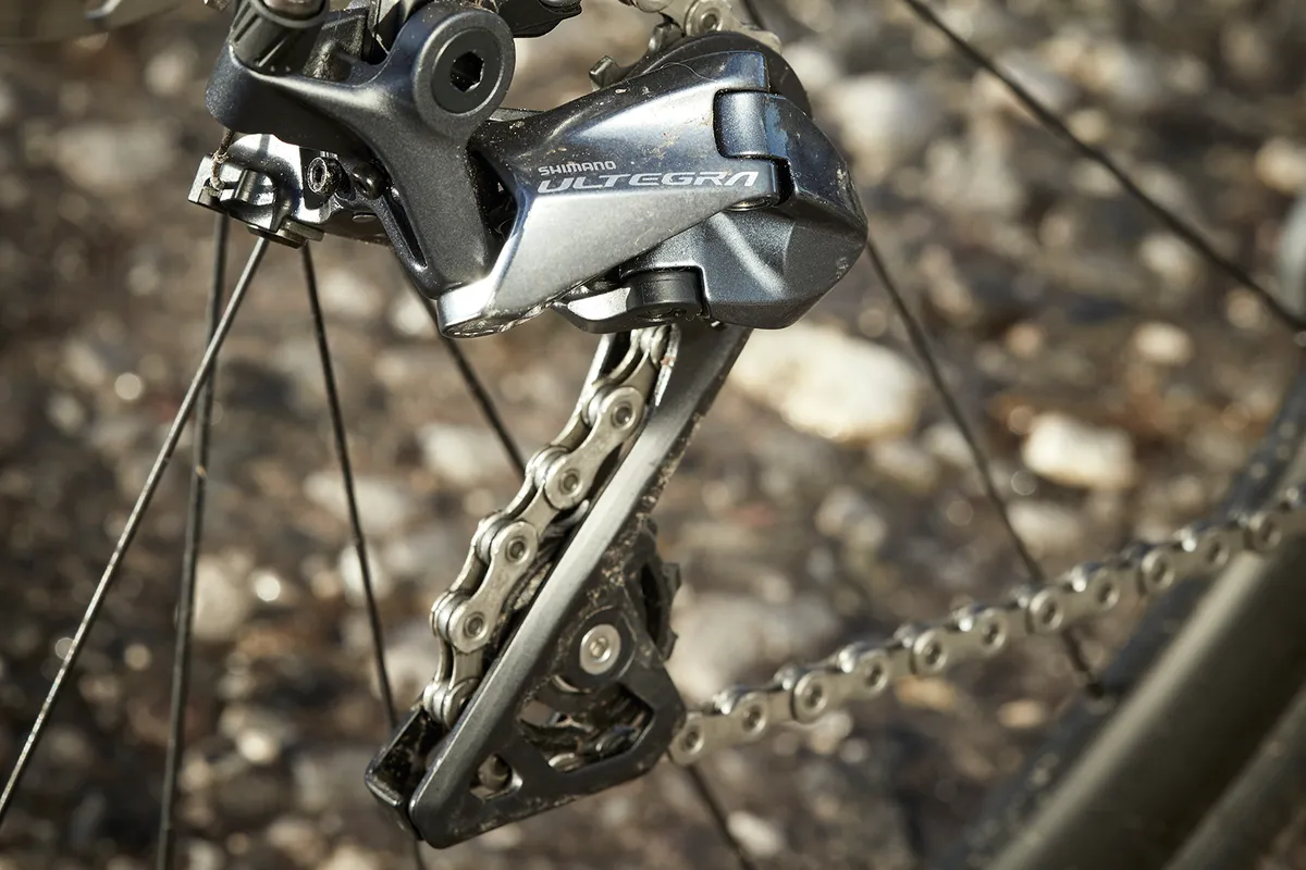 The Ribble Endurance Ti road bike is equipped with a Shimano Ultegra drivetrain
