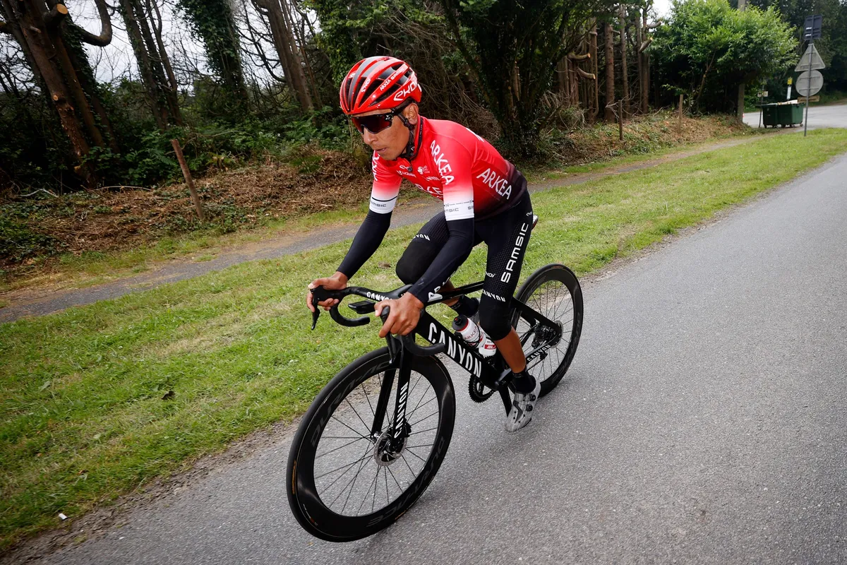 Nairo Quintana on 2021 Tour de France training ride with Canyon Aeroad
