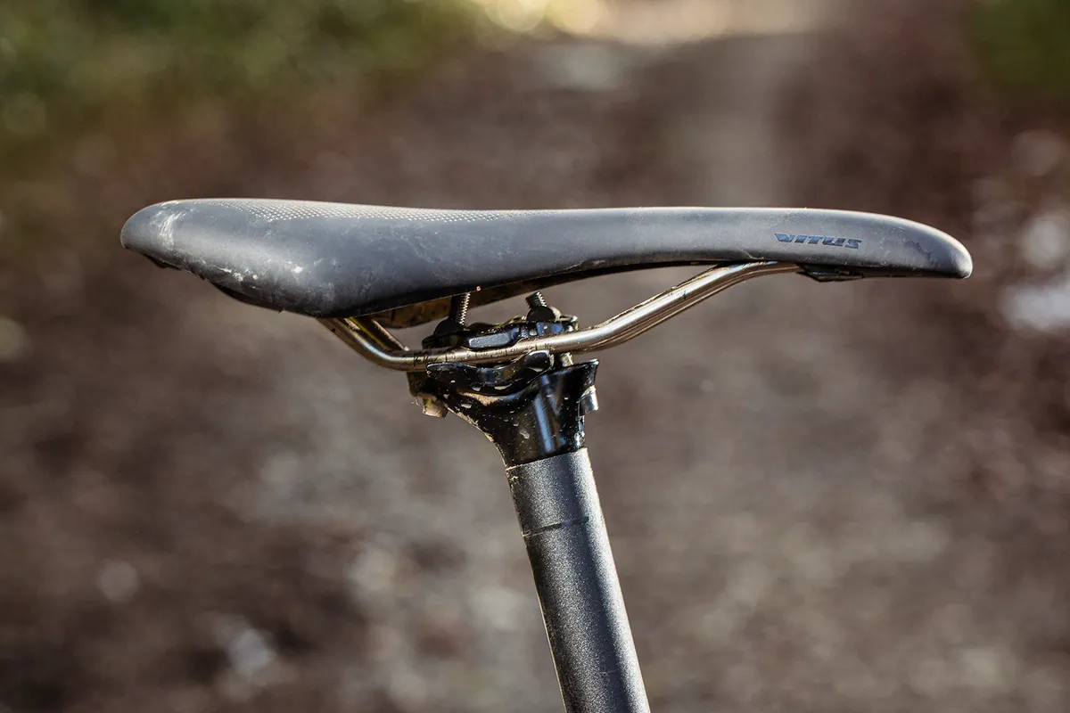 Vitus own branded saddle on the Vitus Substance SRS 1 gravel bike